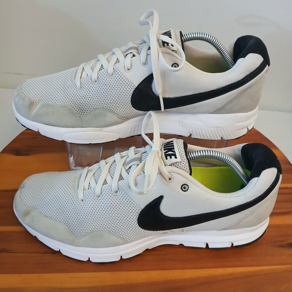 Nike LunarFly Mens 11 White Running Shoes Sneakers Athletic 396048